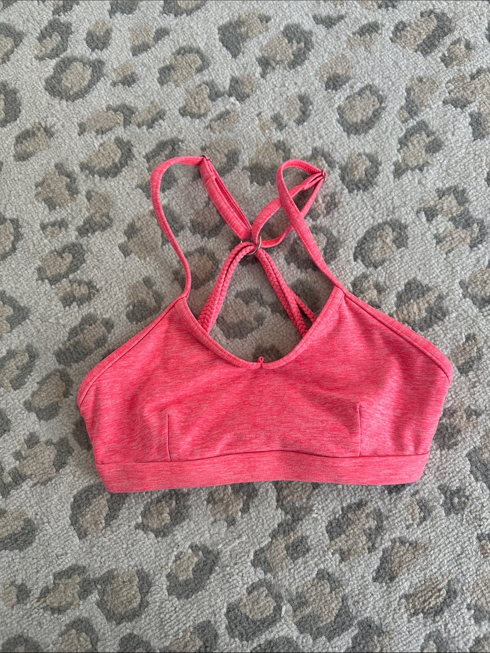 Bombshell Heathered Coral Sports Bra